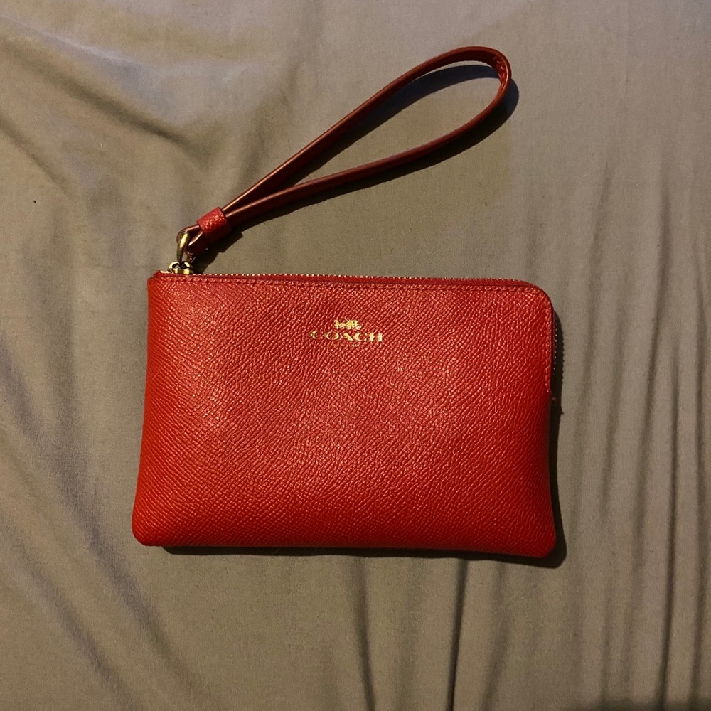 Red Coach Wristlet